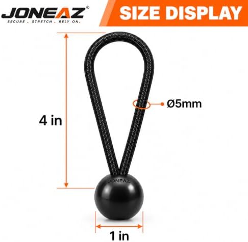 Ball Bungee 4 Inch Black Tie Down Cord 1 Inch Ball, 50-Piece - Image 2