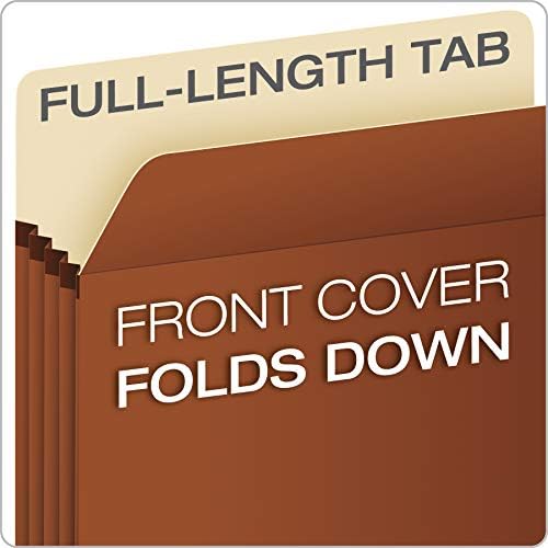 Pendaflex Expanding File Pockets,Letter Size,File Organizer for School,Home or Office,5.25" Expansion,Reinforced with Dupont™ Tyvek® Material,Letter Size,Redrope,10 Per Box (1534G-OX),(Pack of 5) - Image 5
