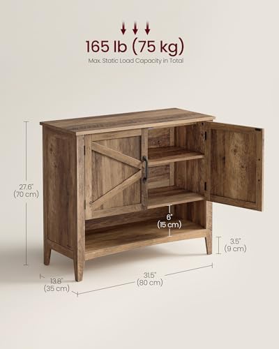 VASAGLE Shoe Storage Cabinet, 3‑Tier with Height‑Adjustable Shelves - Image 2