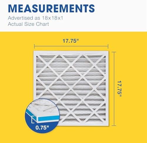 Aerostar Air Filter 18x18x1 MERV 6 AC Filter, HVAC, Furnace Filter, 6 Pack - Image 5