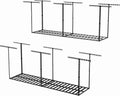 SunsGrove 2x8 Garage Storage Overhead Rack Organization, Adjustable Ceiling Mounted Storage Racks, 800LBS Weight Capacity, 22"-40" Ceiling Dropdown, 2 Pcs, Hammertone Black by SunsGrove