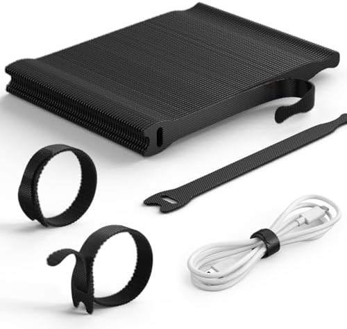 Lamicall 100Pack Reusable Cable Ties, 6-Inch Nylon Hook Loop Straps by Lamicall