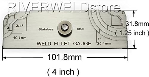 RIVERWELD 7 Piece Fillet Weld Set Gage MG-11 Rl Gauge Depth Gauges - Image 2