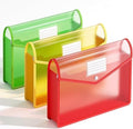 Plastic Expanding File Folder, Transparent Envelopes with Snap Closure by XingDuing