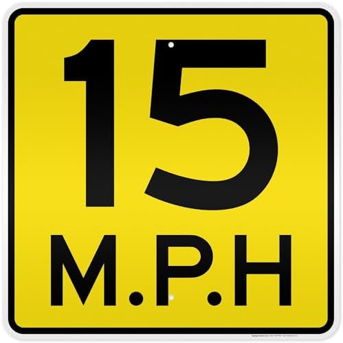 15 Mph Sign, 24x24 Inches, 3M EGP Reflective.080 Aluminum, Fade Resistant, Made in USA by My Sign Center by MySignCenter