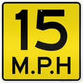 15 Mph Sign, 24x24 Inches, 3M EGP Reflective.080 Aluminum, Fade Resistant, Made in USA by My Sign Center by MySignCenter