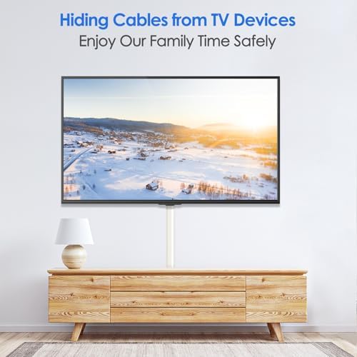 Yecaye TV Cord Hider, 125in Cord Cover, W1.18in H0.6in, Beige - Image 6