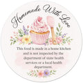 120PCS 2 Inch Homemade with Love Stickers Round Baking Labels for Cookies Cupcakes Dessert Table Treat Bags Gift Wrapping Birthday Party Candy Bags Homemade Packaging Small Business (Homemade Pink) by Japrex