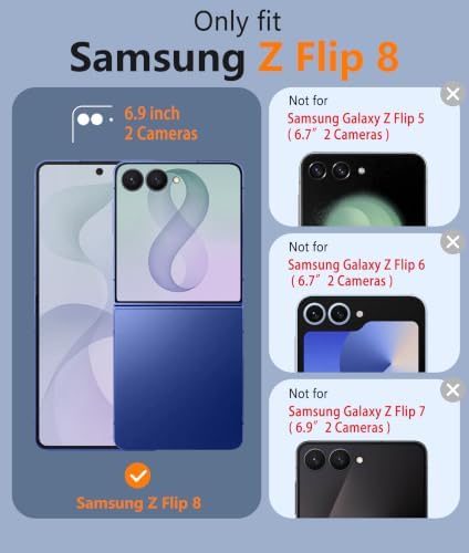 FNTCASE for Samsung Galaxy Z Flip 8 Case, Fit for Magsafe, Screen Protector - Image 2