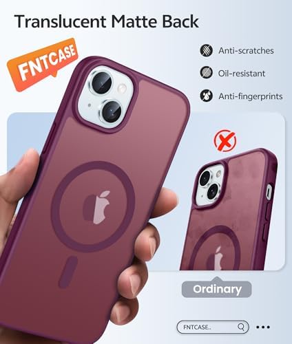 FNTCASE for iPhone 15/14/13 Case, Fit for Magsafe, Glass Screen Protector - Image 6