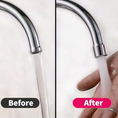 Bathroom Sink Aerator,2.2 GPM Faucet Aerator, Made of Solid Brass and Stainless Steel,55/64 Inch Female Thread Faucet Replacement with Gasket,For Kitchen and Bathroom,4PCS(Silver) - Image 7