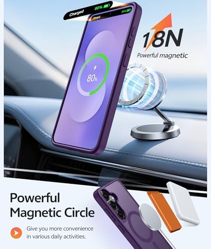 FNTCASE for Samsung Galaxy S25/S24 Plus Case, Fit Magsafe, Screen Protector - Image 3
