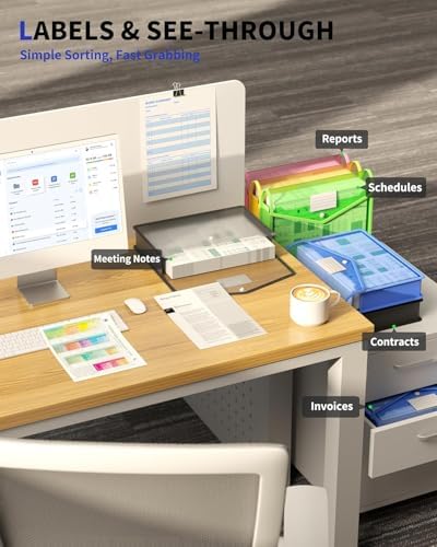Plastic Expanding File Folder, Transparent Envelopes with Snap Closure - Image 6