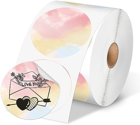 Phomemo Genuine 2” Gradient Circle Thermal Labels, 2x2 Self-Adhesive Round Sticker Label, Circular Direct Labels Compatible with Phomemo Shipping Label Printer, 750 Labels/Roll,Commercial Grade by Phomemo