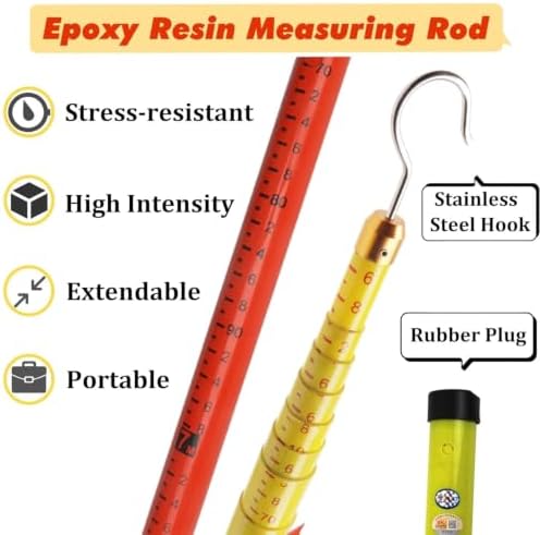 26 33 40 50 60 Ft Height Pole Measuring Stick - Image 4