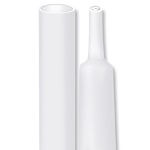 XHF 1/2 Inch 3:1 Waterproof White Heat Shrink Tubing 4 Ft Marine Grade Wire by XHF