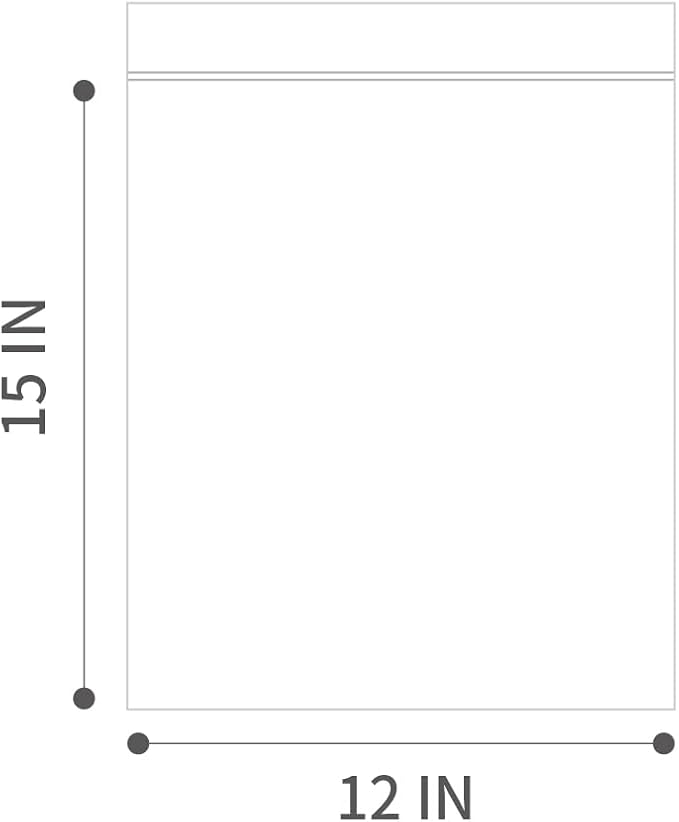 12" X 15" 2 Mil Clear Reclosable Zip Plastic Poly Bags - Image 2
