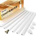 Delamu Cord Hider Wall, 85in Cord Covers for 3-4 Wires on Wall, Cable Hider Wire Hiders Wire Covers for TV Cords on Wall, Easy Mount Cable Cover Management Kit to Hide TV Wires, W1.18 H0.67in, White by DELAMU