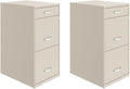 Scranton & Co Set of 2 18" D 3-Drawer Metal Filing Cabinet by Unknown