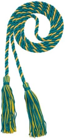 Tassel Depot Graduation Honor Cord - Teal/Gold - Every School Color Available - Made In Usa by TasselDepot