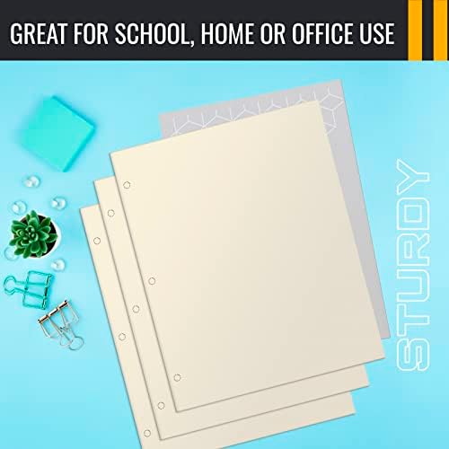 Better Office Products Two Pocket Portfolio Folders, 50-Pack, White, Letter Size Paper Folders, 50 Pieces, White - Image 6