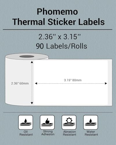 Phomemo M220 Labels 3 Rolls,2.36"x 3.14", for M220/M250/M221/M260, 270 PCS - Image 2