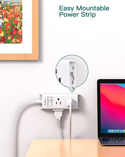 Addtam Flat Plug Extension Cord with 6 Outlet Extender for Cruise Travel - Image 5