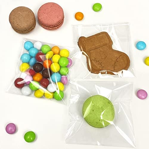 Morepack 3x3 In Cookie Bags Clear Self Sealing Cellophane Treat Bags 200Pcs - Image 5