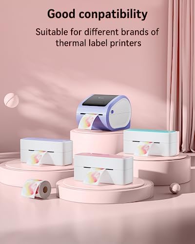 Phomemo Genuine 2” Gradient Circle Thermal Labels, 2x2 Self-Adhesive Round Sticker Label, Circular Direct Labels Compatible with Phomemo Shipping Label Printer, 750 Labels/Roll,Commercial Grade - Image 4
