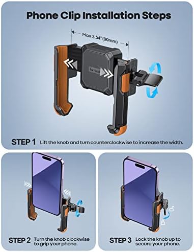 Lamicall Motorcycle Bike Phone Mount, 1s Lock Bike Phone Holder - Image 3