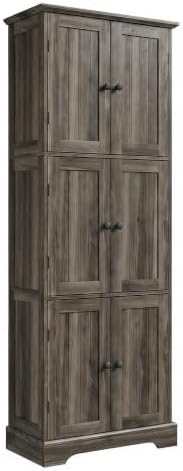 ChooChoo 63.2" Tall Bathroom Storage Cabinet with 6 Doors by ChooChoo
