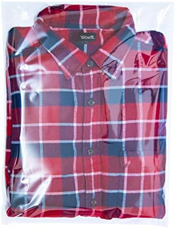 Wowfit 100 CT 12.1x16 Self Sealing Plastic Bags for Clothes, Sweaters by Wowfit