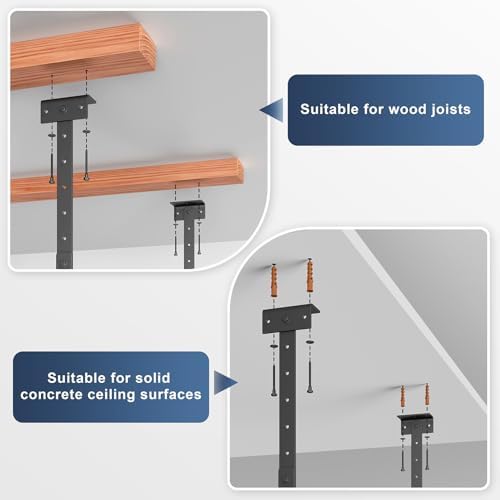 45-Inch x 45-Inch Overhead Garage Storage Rack 250LBS Weight Capacity - Image 3