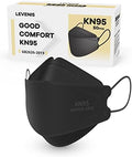 LEVENIS KN95 Face Masks 50 Pack, Breathable Comfortable and Disposable KN95 Mask, Black by LEVENIS