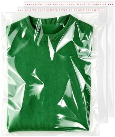 100 Count 12x16 Thick Self Sealing Cellophane Bags by HUOJI