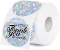 2 Inch Holographic Thermal Labels,Sliver Round Thermal Printer Labels,Printable Round Thermal Printer Labels Self-Adhesive Direct Thermal Label(300 Labels/Roll Glass) by Unknown