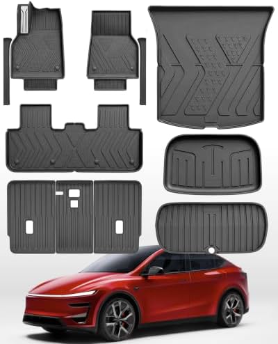 SUPER LINER Tesla New Model Y Juniper Floor Mats 2026 2027, 11-Pcs Set TPE by SUPERLINER