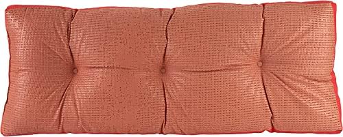 Klear Vu The Gripper Omega Non-Slip Tufted Bench Cushion for Indoor Furniture, Assembled in USA, Entryway Storage, Bay Window, Corner Nook or Piano Seat, 27 Inches, Solid Coral - Image 3