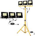 36000Lumen LED Work Lights with Stand - 3 Head Foldable Work Light on Stand with 16FT Cord - IP67 Waterproof Tripod Lights for Outdoor Indoor Job Site Workshop Garage Construction Tripod Lighting by LightupEveryCorner