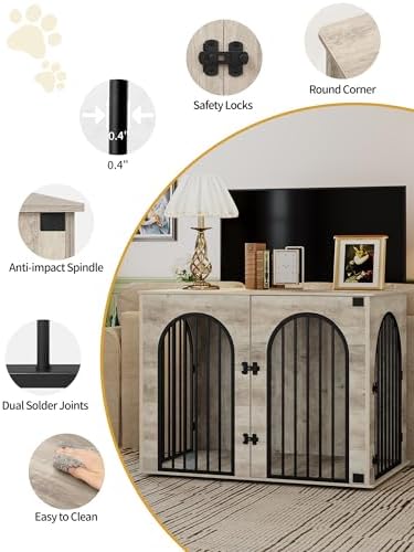 Hzuaneri 44.1'' Dog Crate Furniture,Dog Kennel Indoor for Medium/Large Dogs - Image 6