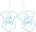 100Pcs Gift Tags with String Oh Baby Sign Blue Baby Clothes Large Gift Tags with 65 Ft Jute Twine Cute Tags White Paper Gift Tag for It's a Boy Gender Reveal Baby Shower Party Gift Wrap Tag by ASYEHJNR