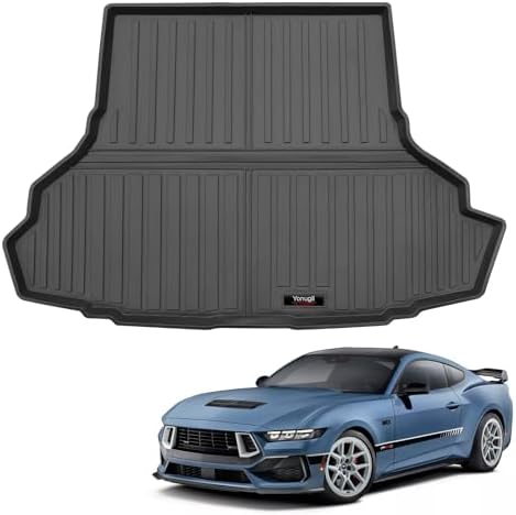 Custom for 2015-2026 Ford Mustang Coupe Cargo Mats Trunk Liner All Weather TPE Protection Mat Accessories (Fit Without Subwoofer in Cargo Area)(Not for Mach-E) - Image 3