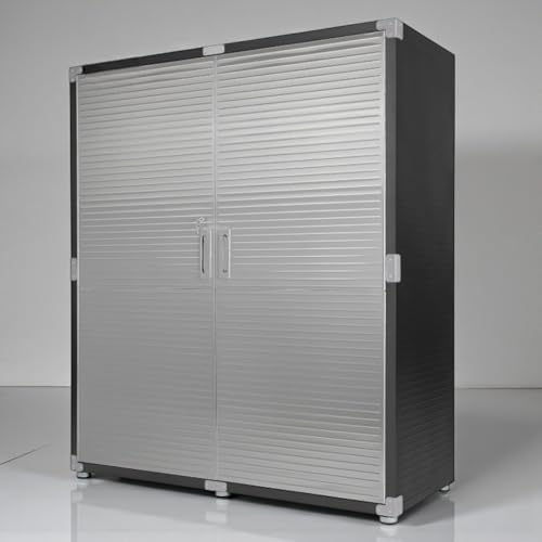 Heavy Duty Steel Storage Cabinet with Double Doors, Adjustable Shelves, Door Secured Lock, Large Capacity Organizer for Garages,Offices and Warehouses (Graphite, 60" W x 24" D x 72" H) by Unknown