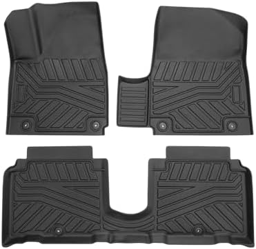 Powerty Floor Mats for 2022-2024 Hyundai Ioniq 5 Limited Only (with Sliding Console) All Weather 3D TPE Anti-Slip Car Liners for 1st & 2nd Row Accessories by Powerty