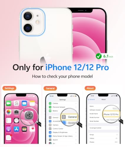 FNTCASE for iPhone 12 / 12 Pro Case, with Screen Protector, Fit for Magsafe - Image 2