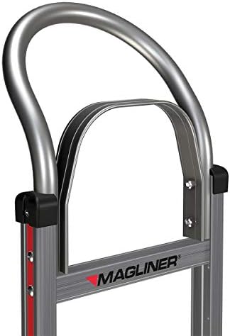 Magliner HMK112K14 Aluminum Hand Truck, Horizontal Loop Handle, 16" x 12" Extruded Aluminum Nose Plate, 500 lb Capacity - Image 3