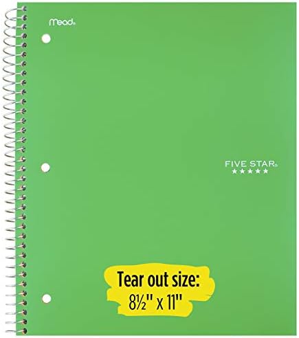 Five Star Spiral Notebook Plus Study App, 1 Subject, College Ruled Paper, 100 Sheets, 8-1/2" x 11", Fire Red (72053) (Pack of 2) - Image 6