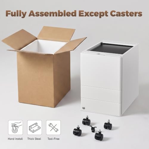 Guizeeopo Fully Assembled 3 Drawer File Cabinets for Home Office - Image 4