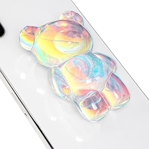 On The Grip 3D Gummy Bear Style Expandable Collapsible Mobile Phone Grip Stand Holder for Smartphone Tablet Cell Phone Accessory (Holographic) by OnTheGripofficial