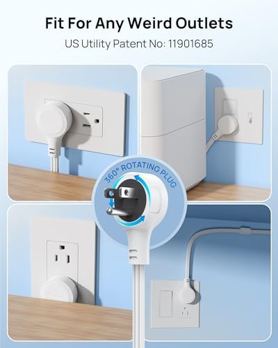 TROND Electrical Outlet Extender 360° Rotating Plug with 20W USB C, 18in - Image 5